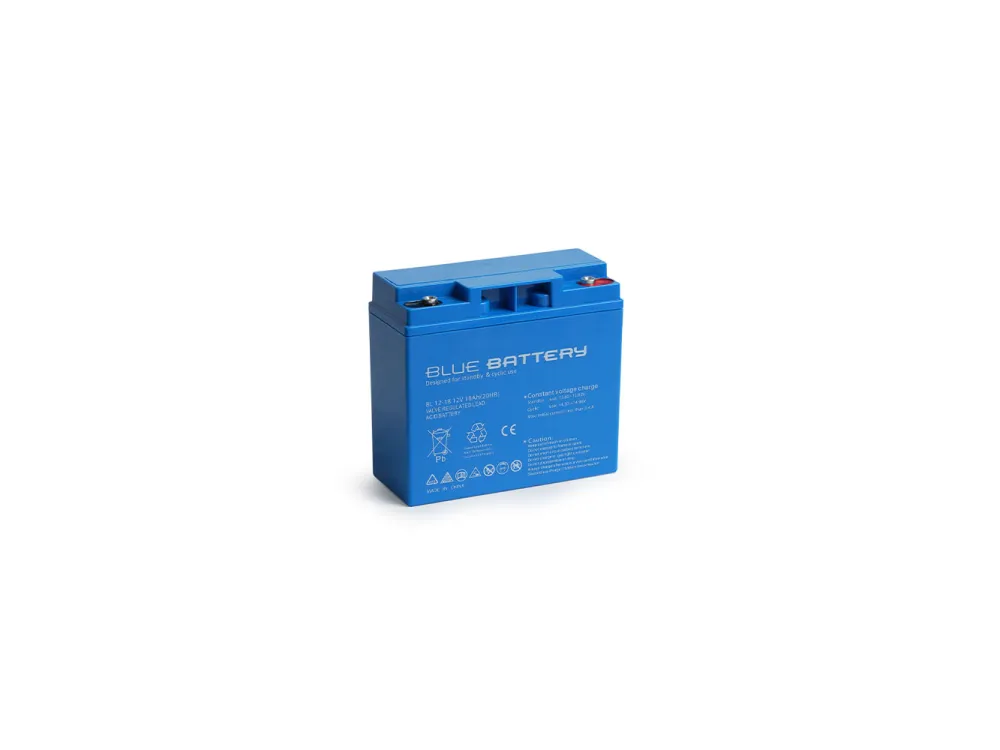 Blue Battery 12 Volt 18 Amper Bakımsız Kuru Akü Ups Aküsü