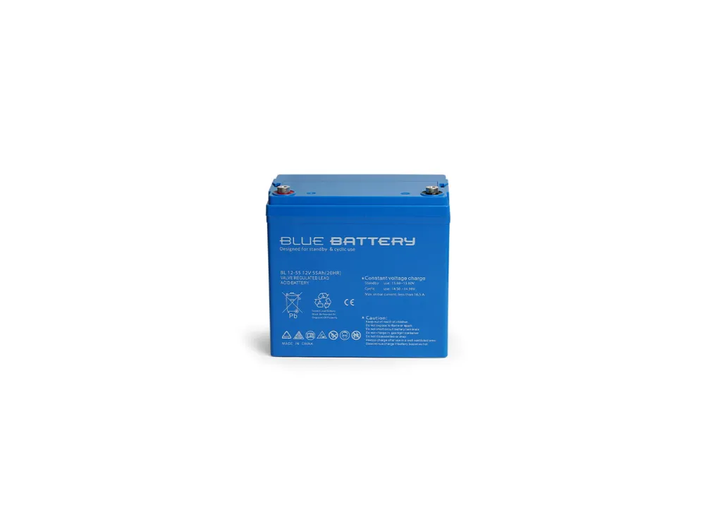 Blue Battery 12 Volt 55 Ah Bakımsız Kuru Akü Ups Aküsü