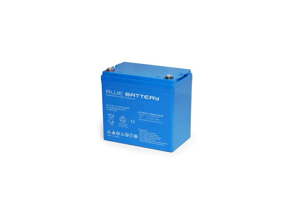 Blue Battery 12 Volt 55 Ah Bakımsız Kuru Akü Ups Aküsü