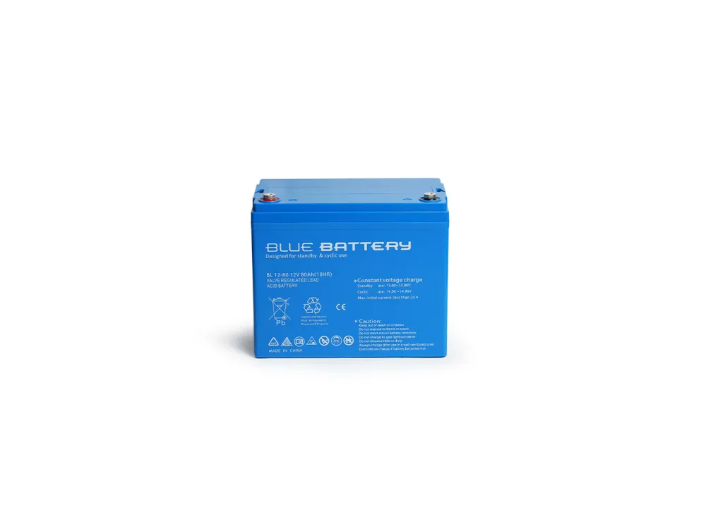 Blue Battery 12 Volt 80 Amper Bakımsız Kuru Akü Ups Aküsü