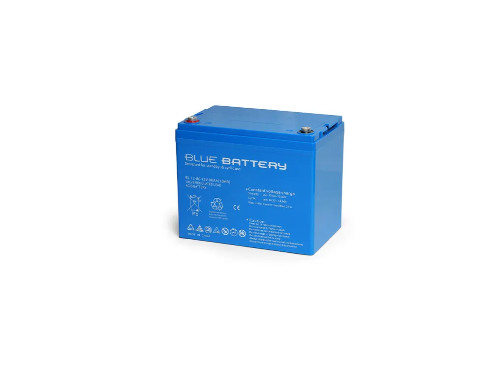Blue Battery 12 Volt 80 Amper Bakımsız Kuru Akü Ups Aküsü